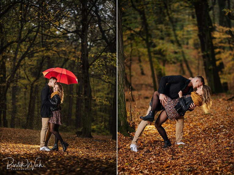 sesja, jesień, jesien, autumn, leaves, profoto b10, rain