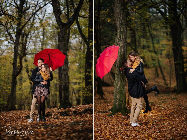 sesja, jesień, jesien, autumn, leaves, profoto b10, rain