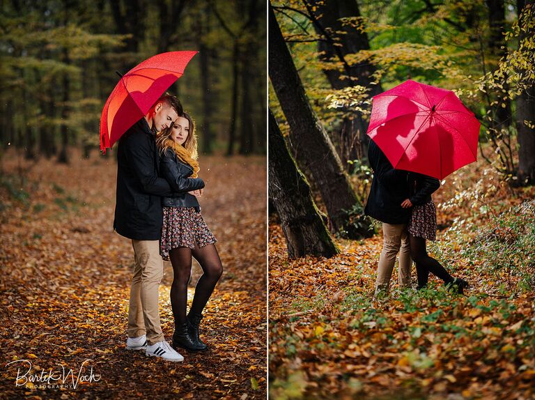 sesja, jesień, jesien, autumn, leaves, profoto b10, rain