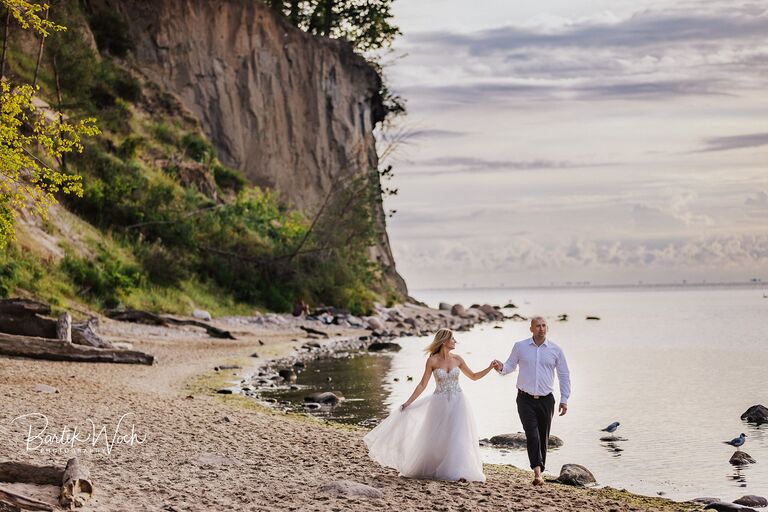 gdynia, sesja ślubna, wesele, wedding, morze bałtyckie, orłowo, klif