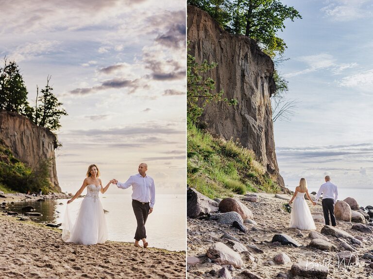 gdynia, sesja ślubna, wesele, wedding, morze bałtyckie, orłowo, klif